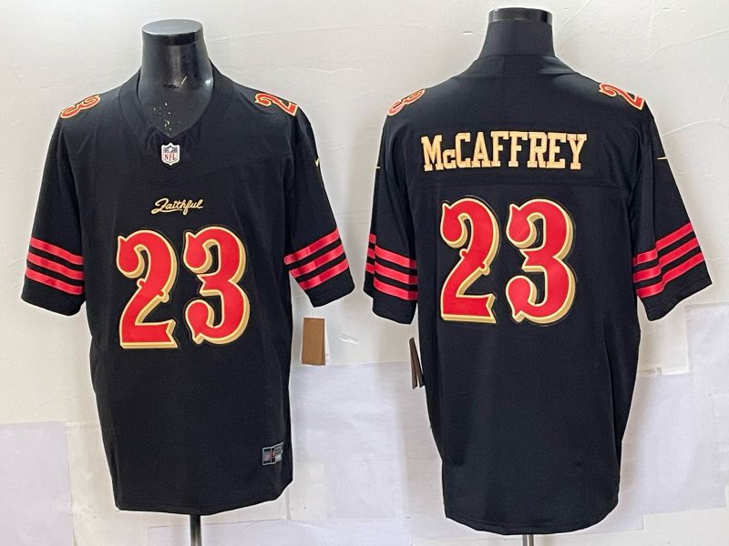 Men Nike San Francisco 49ers #23 Mccaffrey black 5th generation Limited NFL 2025 Jersey 0061->san francisco 49ers->NFL Jersey